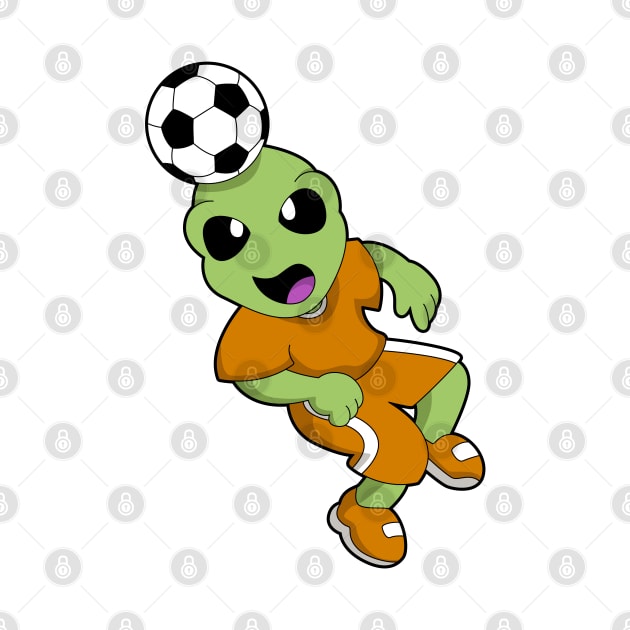 Alien at Soccer Sports by Markus Schnabel