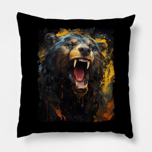 Growling Bear Pillow