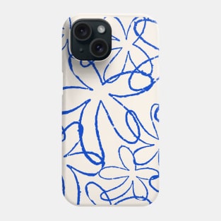 FLOWER DOODLE BLUE Phone Case