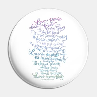 Love is Patient, Love is Kind -1 Corinthians 13:4-8 Pin