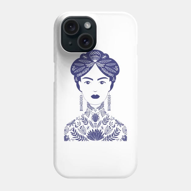 Tattoo Woman purple Phone Case by Maggiemagoo Designs