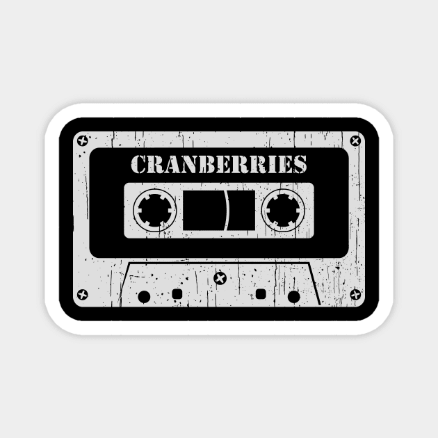 Cranberries - Vintage Cassette White Magnet by FeelgoodShirt