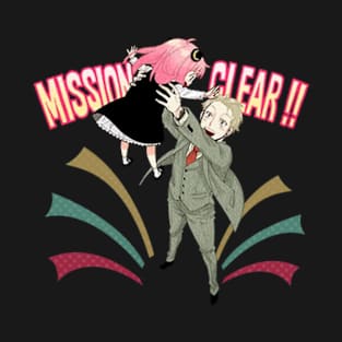 Spy X Family s Funny Cute Anya Forger and Loid Forger Family Mission Clear T-Shirt