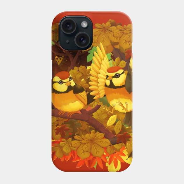 Full bloom | Autumn birds Phone Case by hisameartwork