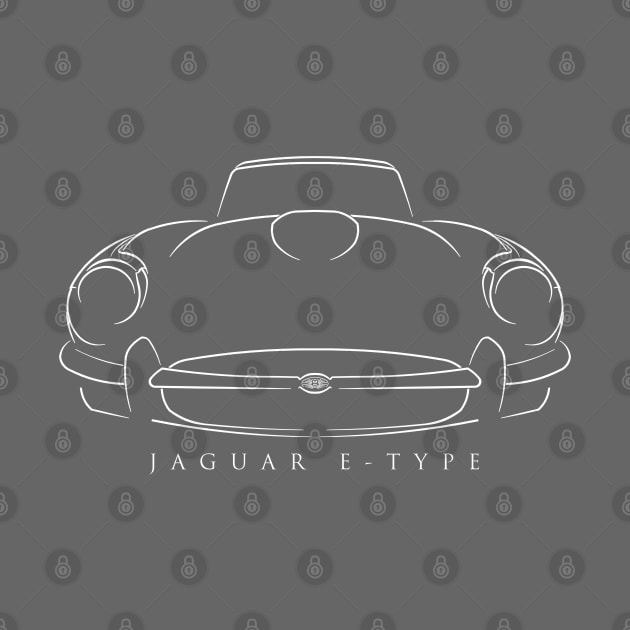 Jaguar E-Type - front stencil, white by mal_photography