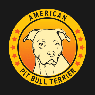 American Pit Bull Terrier Dog Portrait T-Shirt