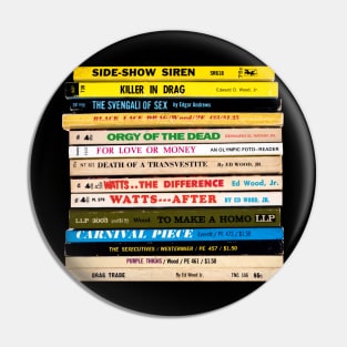 Ed Wood Jr. Book Stack Pin