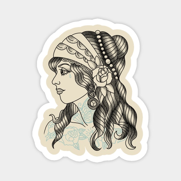 gypsy girl Magnet by leximages 