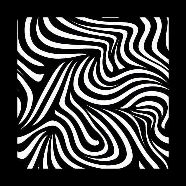 Hypnotic Black and White Swirls by AbstractGuy