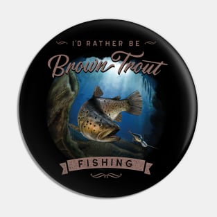 Rainbow Trout Fishing Fisherman Vintage Gift Pin