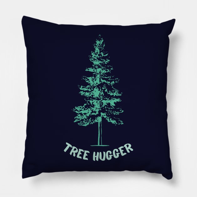 Tree Hugger pine Pillow by High Altitude
