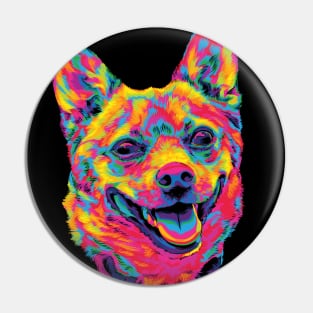 Cute Rainbow Mutt Smile Pin