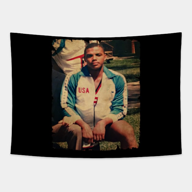 Young Charles Barkley Vintage Tapestry by CAH BLUSUKAN