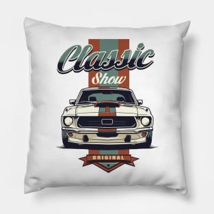 Classic Sports Car Design Pillow