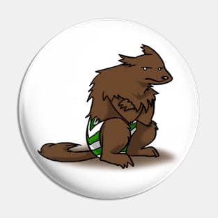 Grumpy Lazy Werewolf Pin