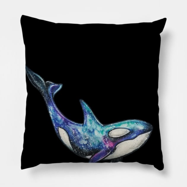 Galaxy Orca Pillow by Prettielilpixie