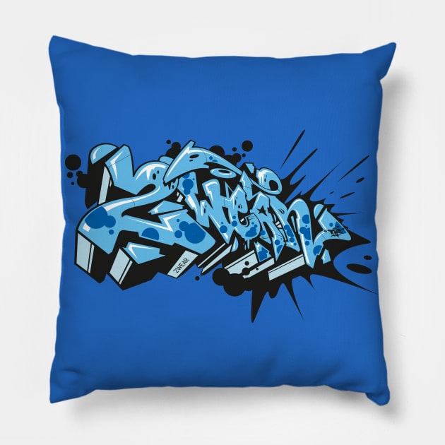 Graffiti Style Pillow by 2wear Grafix