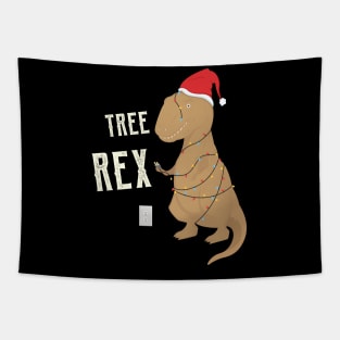 Christmas Tree Rex Tapestry