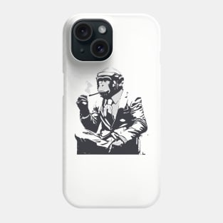 monkey with a pipe Phone Case