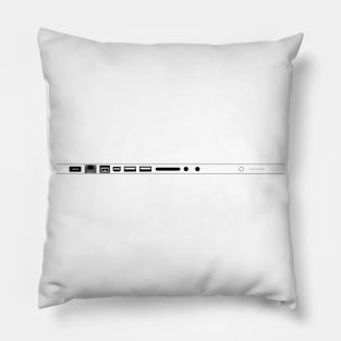 MacBook Expansion Ports (black on light) Pillow