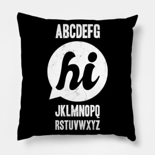 The Alphabet Says Hi Pillow