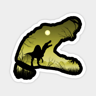 Spinosaurus Sunset silhouette Magnet