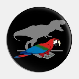 T-rex Green Winged Macaw Pin