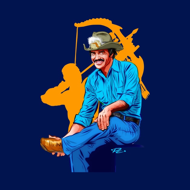 Burt Reynolds - An illustration by Paul Cemmick by PLAYDIGITAL2020