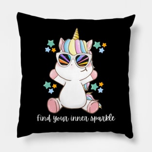 Find your inner sparkle unicorn Pillow