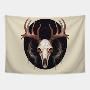 Boho Deer Skull Tapestry