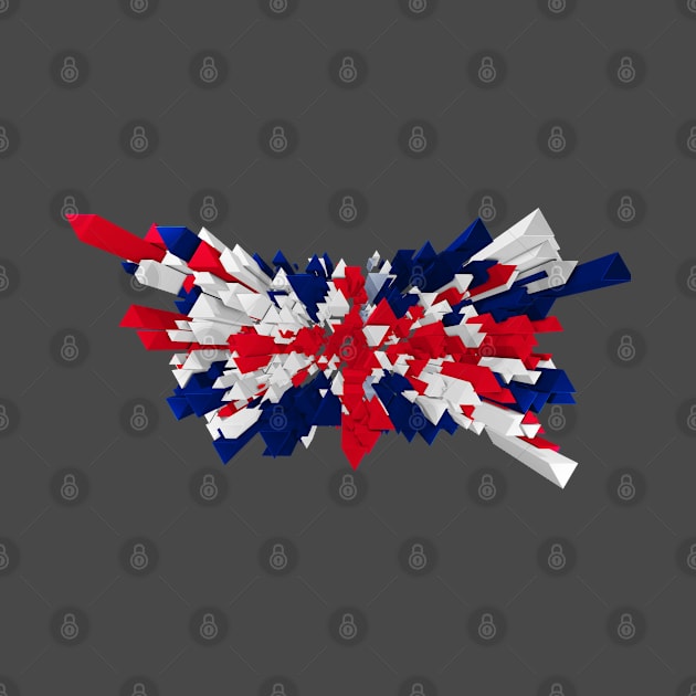 Abstract Flag of Great Britain made of triangles by Inch