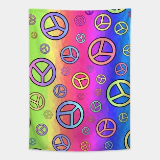 Flashy Peace Signs Tapestry