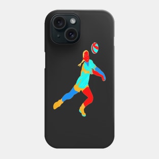 COLORFUL SURREAL RETRO NEON GIRL VOLLEYBALL PLAYER Phone Case
