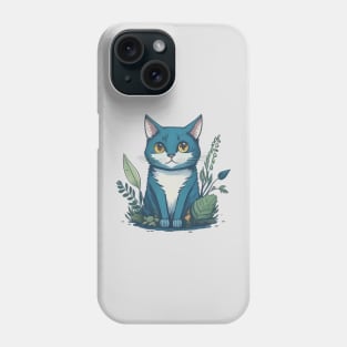 A cat lurking in the grass Phone Case