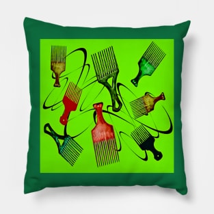 Afro Comb - Green Pillow