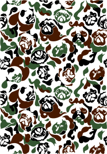 Pug Camouflage Magnet