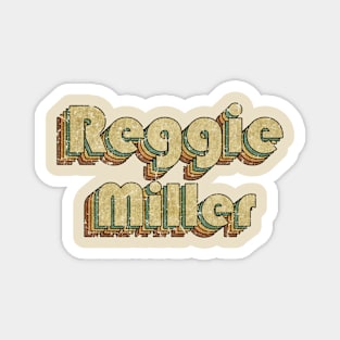 Reggie Miller // Vintage Rainbow Typography Style // 70s Magnet