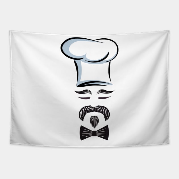 Chef Moustache! Tapestry by SWON Design