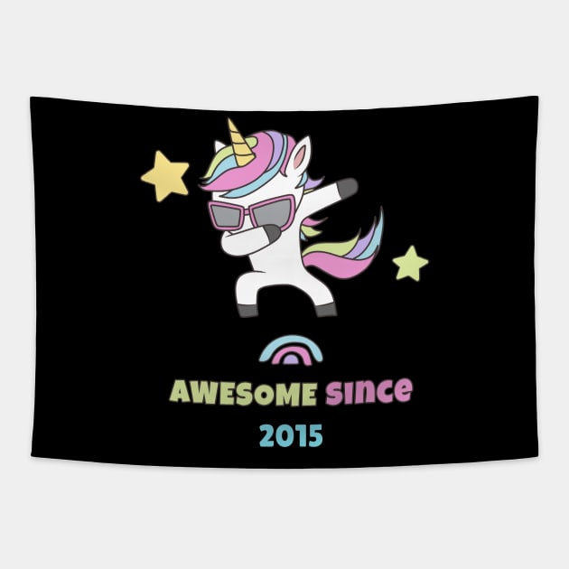 Awesome Since 2015 Tapestry by Hunter_c4 "Click here to uncover more designs"
