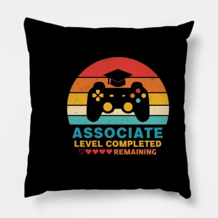 Retro Style Associate Level Completed Graduation Pillow