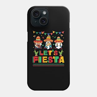 Lets Fiesta Cinco De Mayo Mexican Trio Gnomes Phone Case