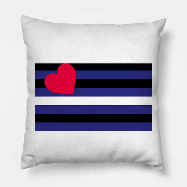 Leather, Latex, and BDSM Pride Flag (LGBTQ+) Pillow by Ziggy's