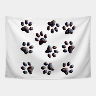 Cute Little Paws 3D - Pattern Design 2 Tapestry