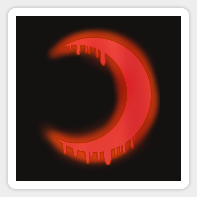 Dripping Blood Moon - Aesthetic - Sticker