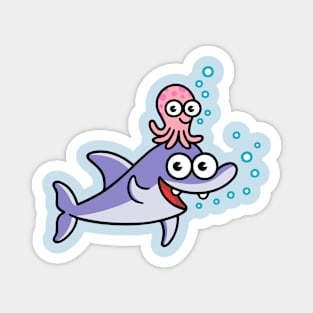 Little Dolphin and Friend Magnet