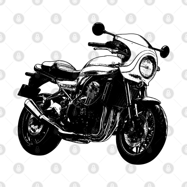 Z900RS Cafe Racer Black and White by KAM Std