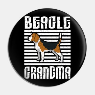 Beagle Grandma Proud Dogs Pin