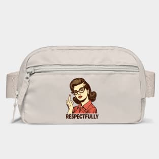 Sassy Woman Flipping Off Middle Finger Sarcasm Bag