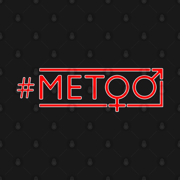 hashtag metoo - gender symbols - red by EDDArt