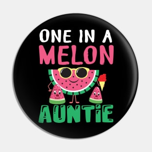 Glasses Watermelon One In A Melon Auntie Uncle Niece Nephew Pin